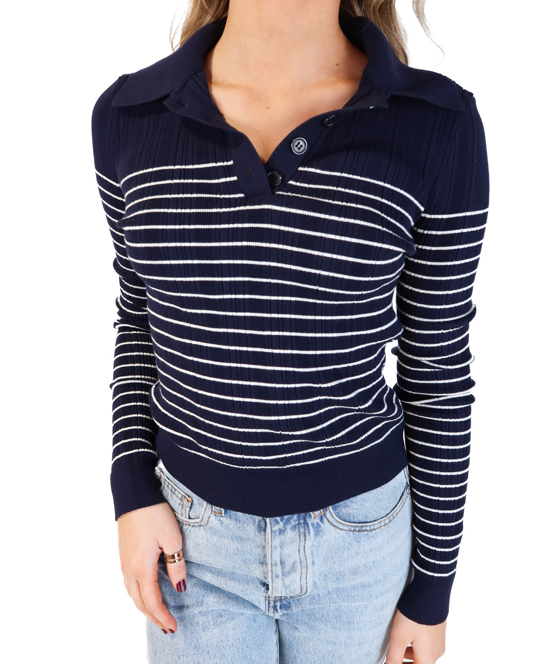 Lovers and friends Camelia Striped Polo (s; retail $168)