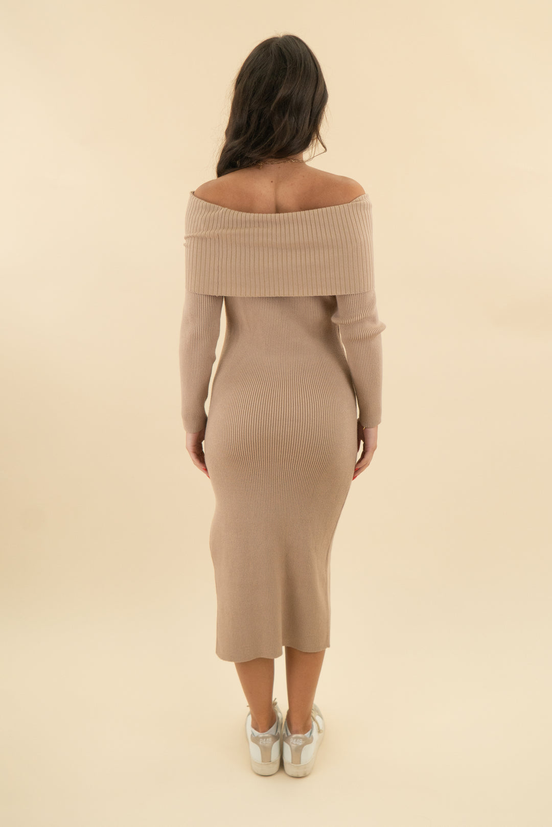 vici taupe ribbed maxi dress (m; retail $64)