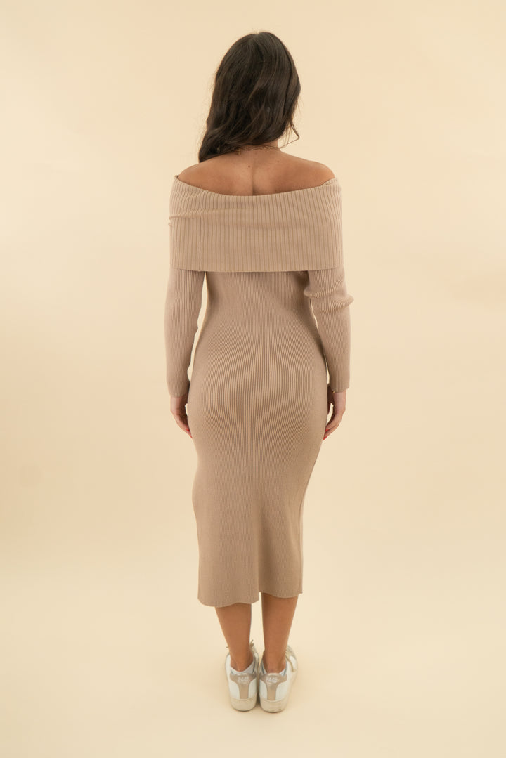 vici taupe ribbed maxi dress (m; retail $64)