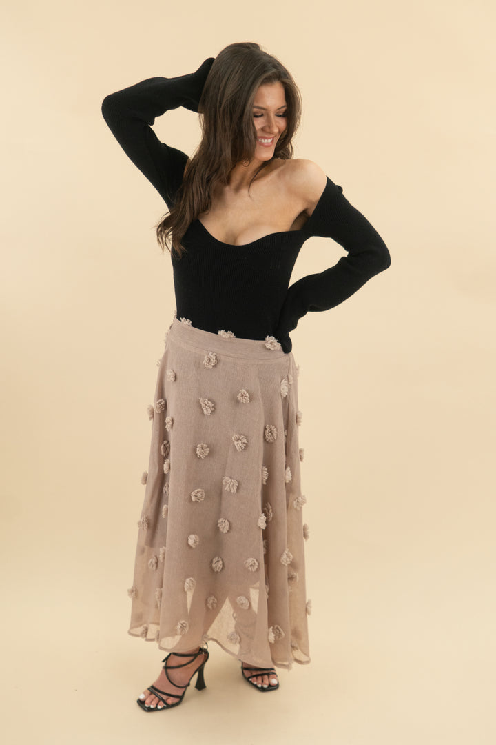 black ribbed scoop neck long sleeve top (s; retail $49)