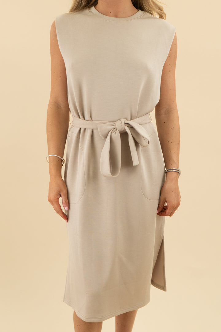 15. spanx tahini aire sleeveless tank dress nwt (s; retail $148)