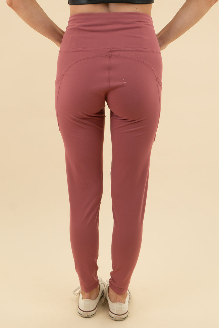 the gym people rose red leggings nwt (m; retail $25)