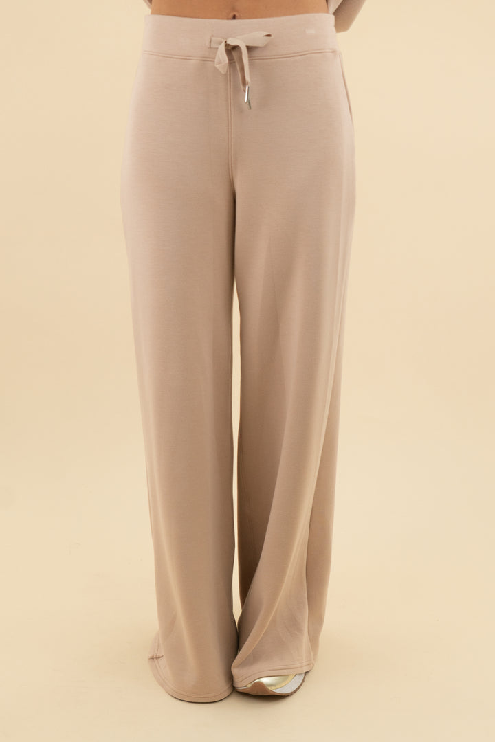 spanx tan quarter zip lounge set (s; retail $246)