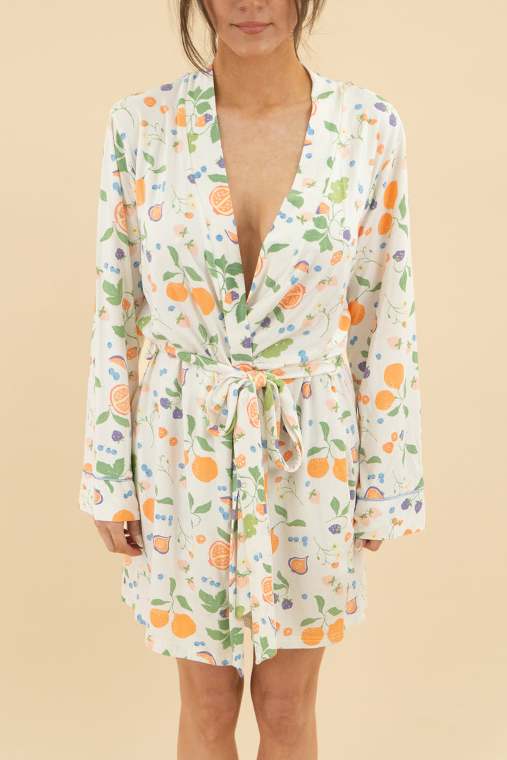 in my sundays white fruit robe nwt (s; retail $86)