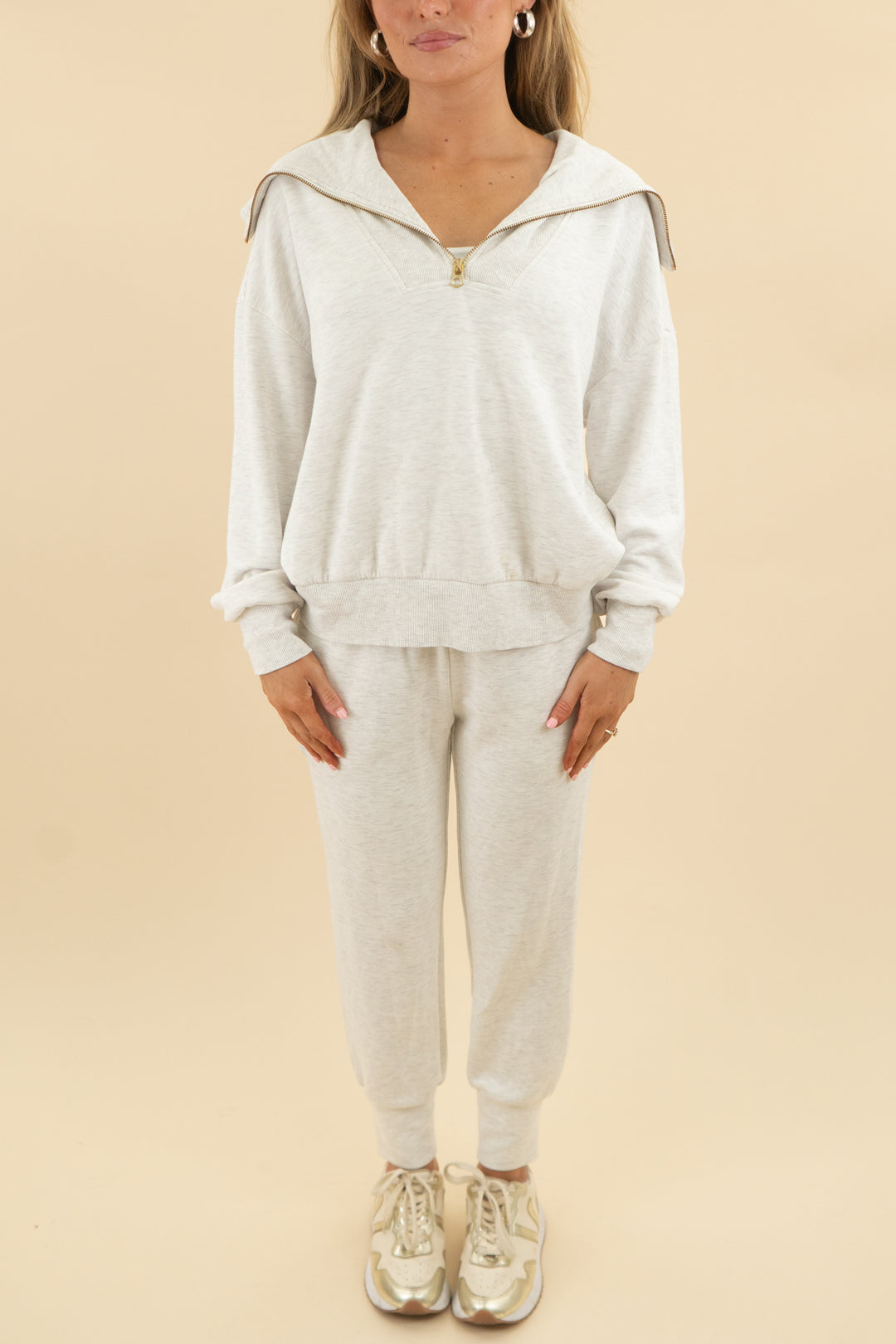 65. varley light grey double soft lounge set (s; retail $275)