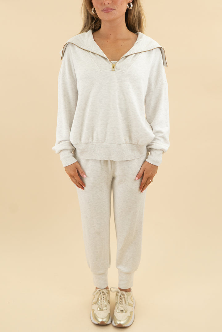 65. varley light grey double soft lounge set (s; retail $275)