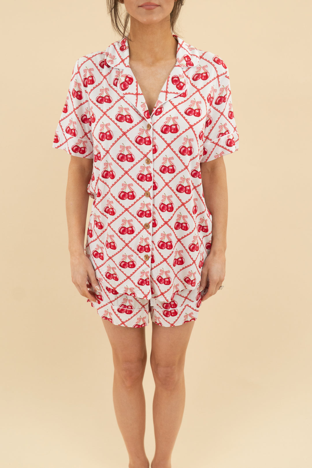Posh Peanut Cherry Pajama set nwt (m; retail $86)