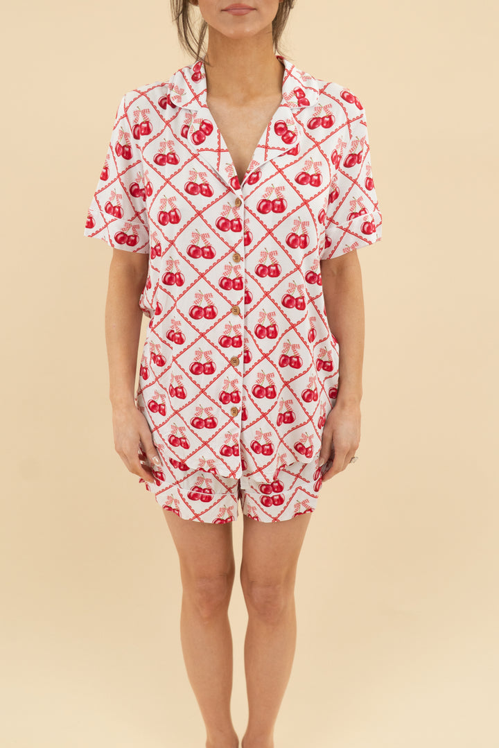 Posh Peanut Cherry Pajama set nwt (m; retail $86)