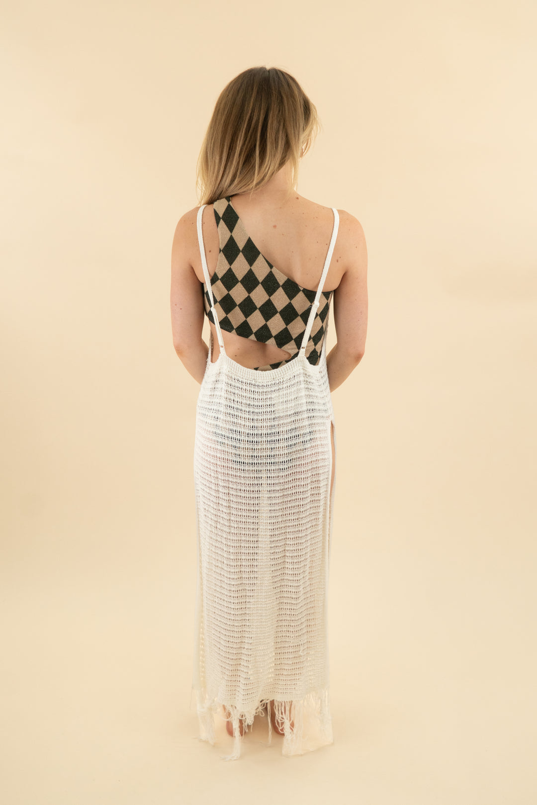 fore white knit dress cover up (s; retail $56)