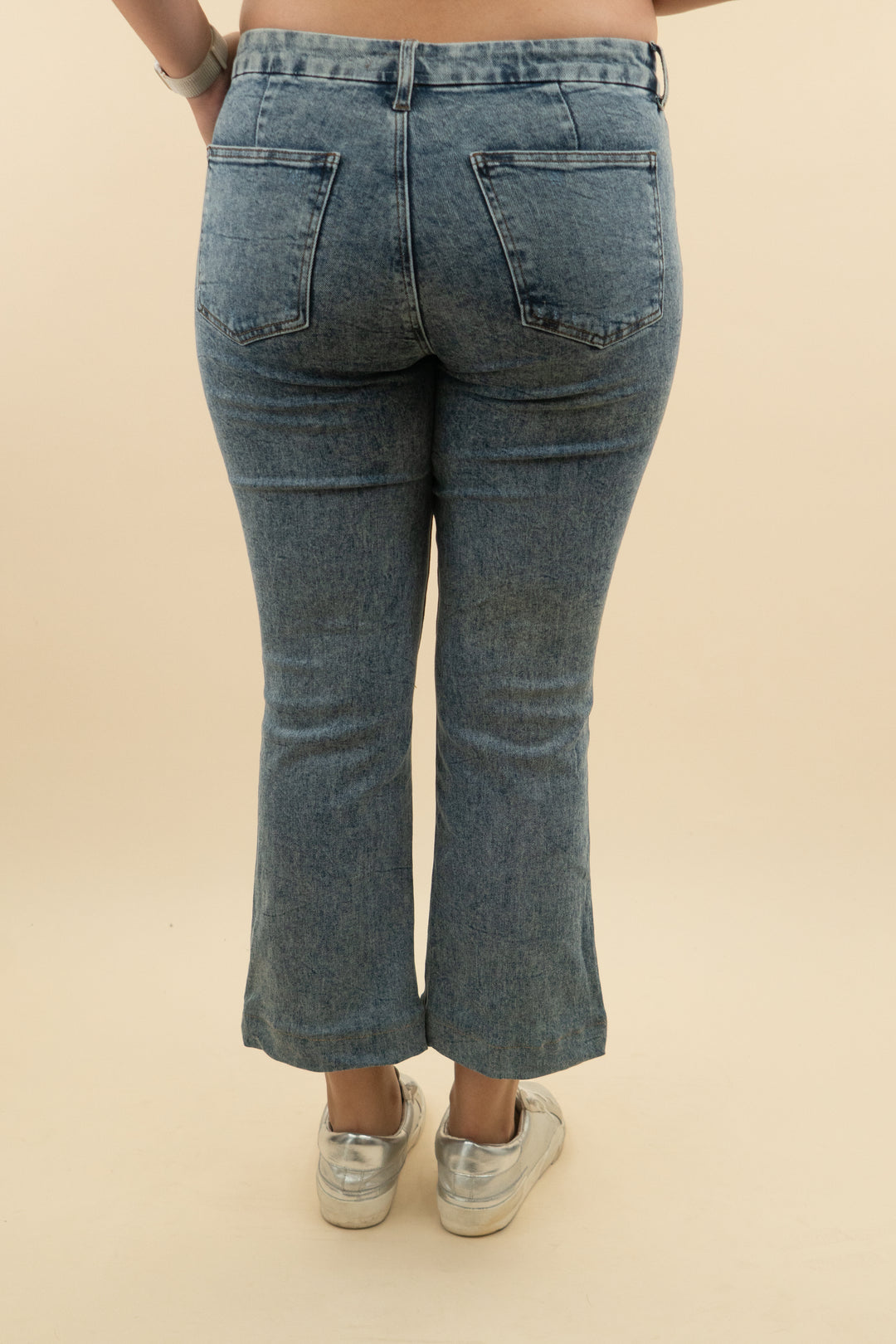 kut medium wash high rise flare (12: retail $109)