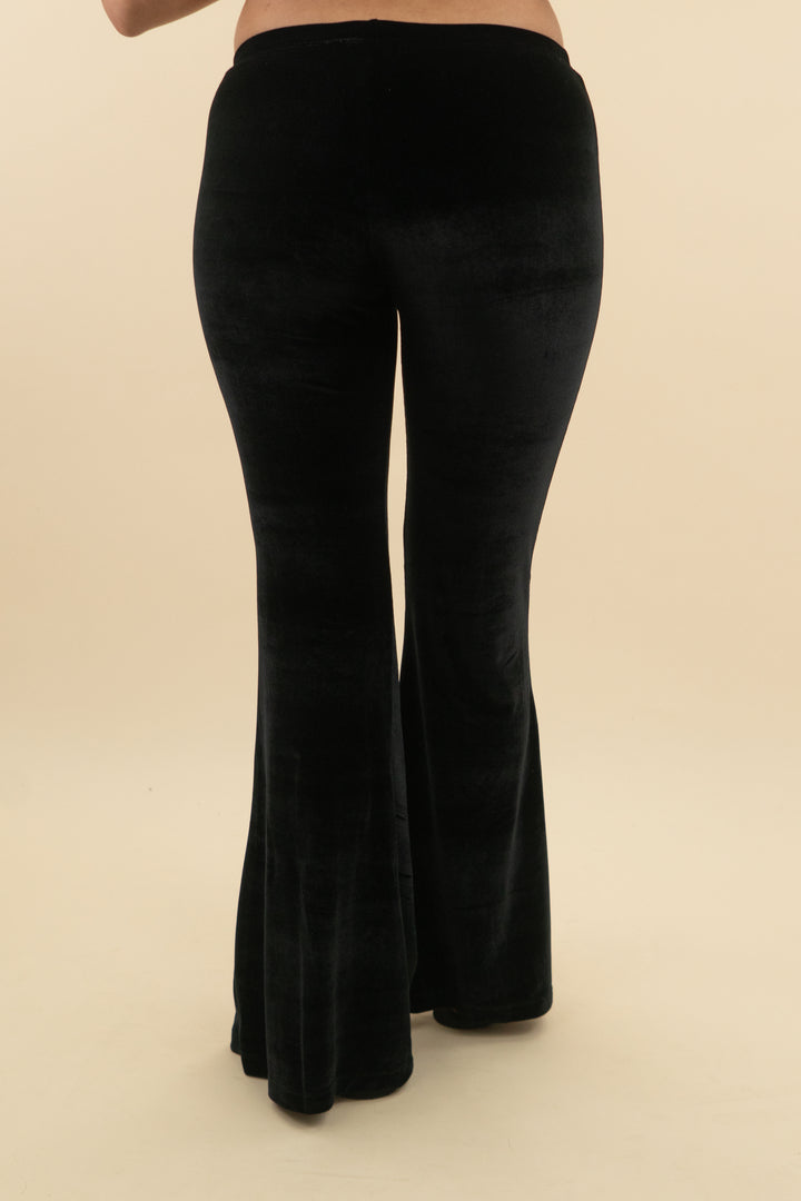 novella royale velvet flare pant (m; retail $140)