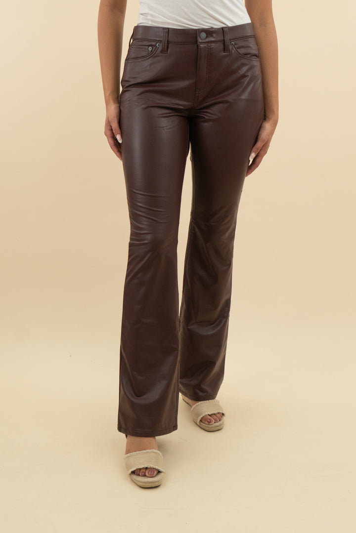 banana republic low-rise bootcut vegan leather pant nwt (m; retail $100)