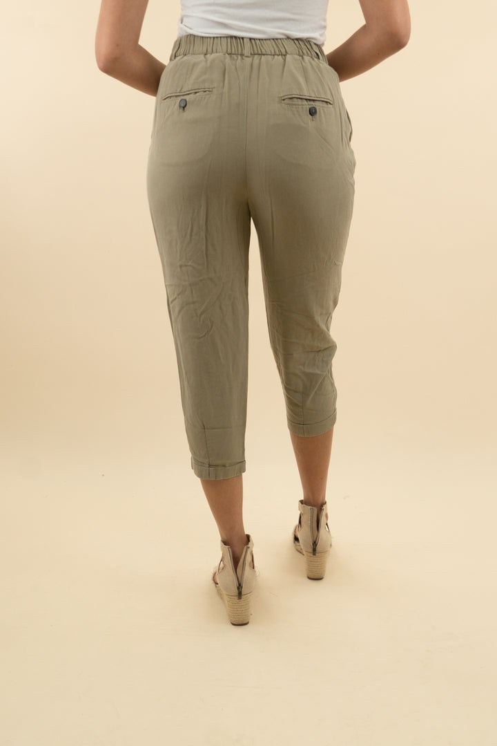 zara khaki green trousers (m; retail $69.90)