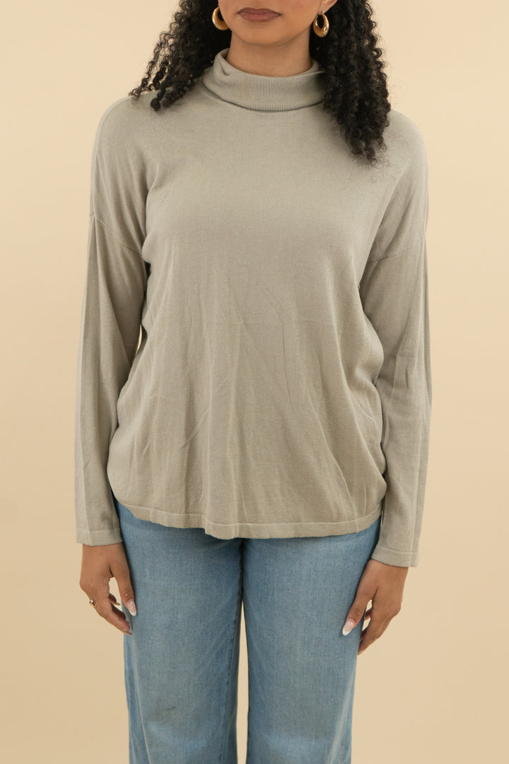 j.jill beige turtleneck sweater (l; retail $79)