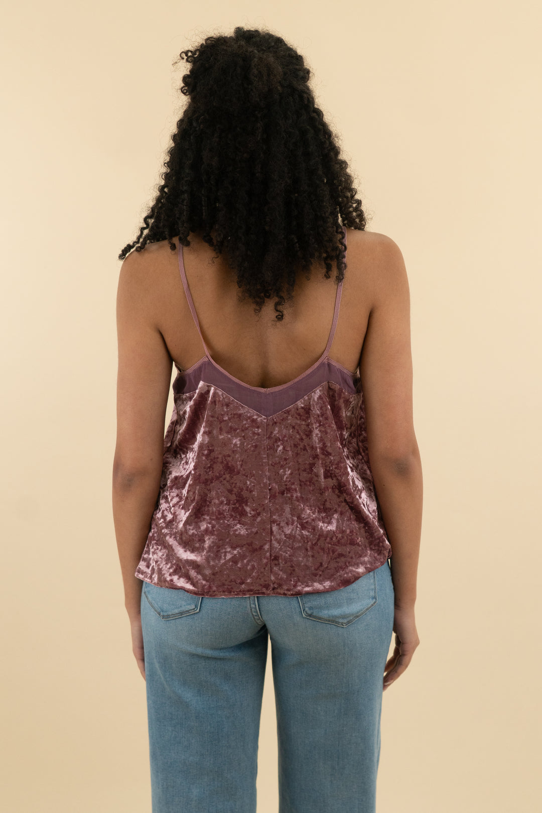 dance & marvel mauve velvet tank (l; retail $45)
