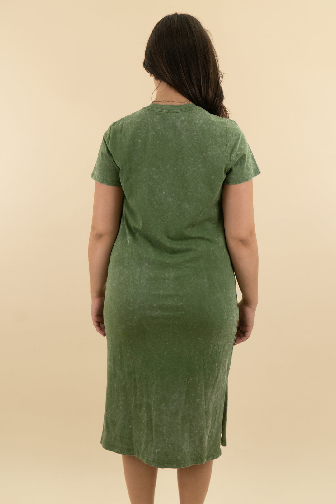 time and tru olive green t shirt maxi dress (l; retail $25)
