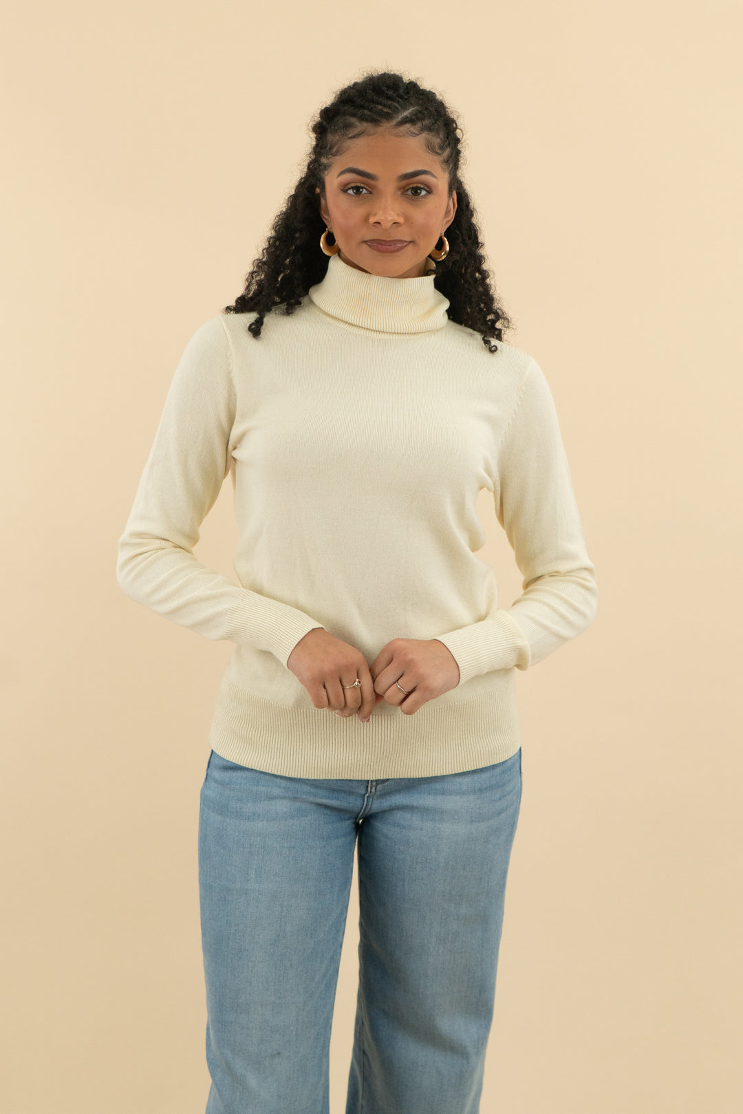 venus cream turtleneck sweater (m; retail $59)