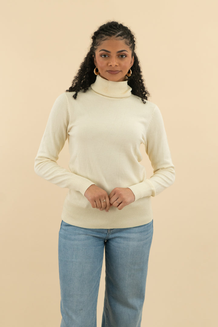 venus cream turtleneck sweater (m; retail $59)
