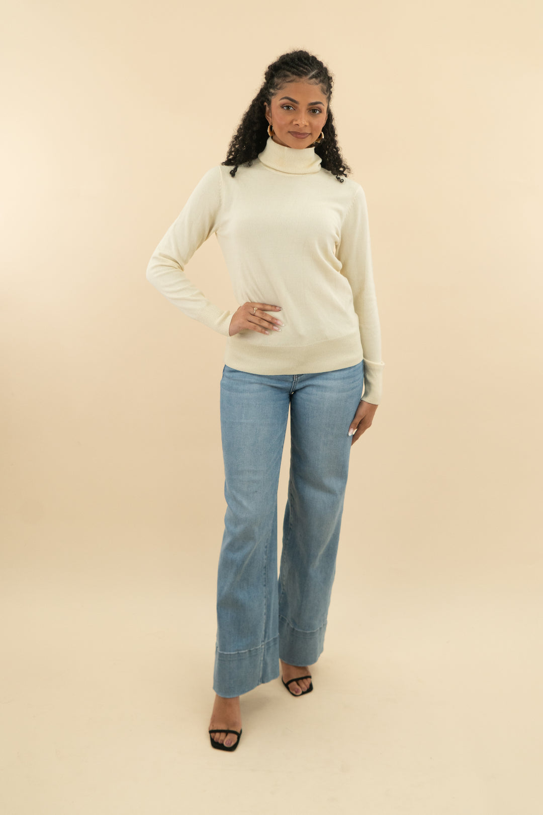 venus cream turtleneck sweater (m; retail $59)