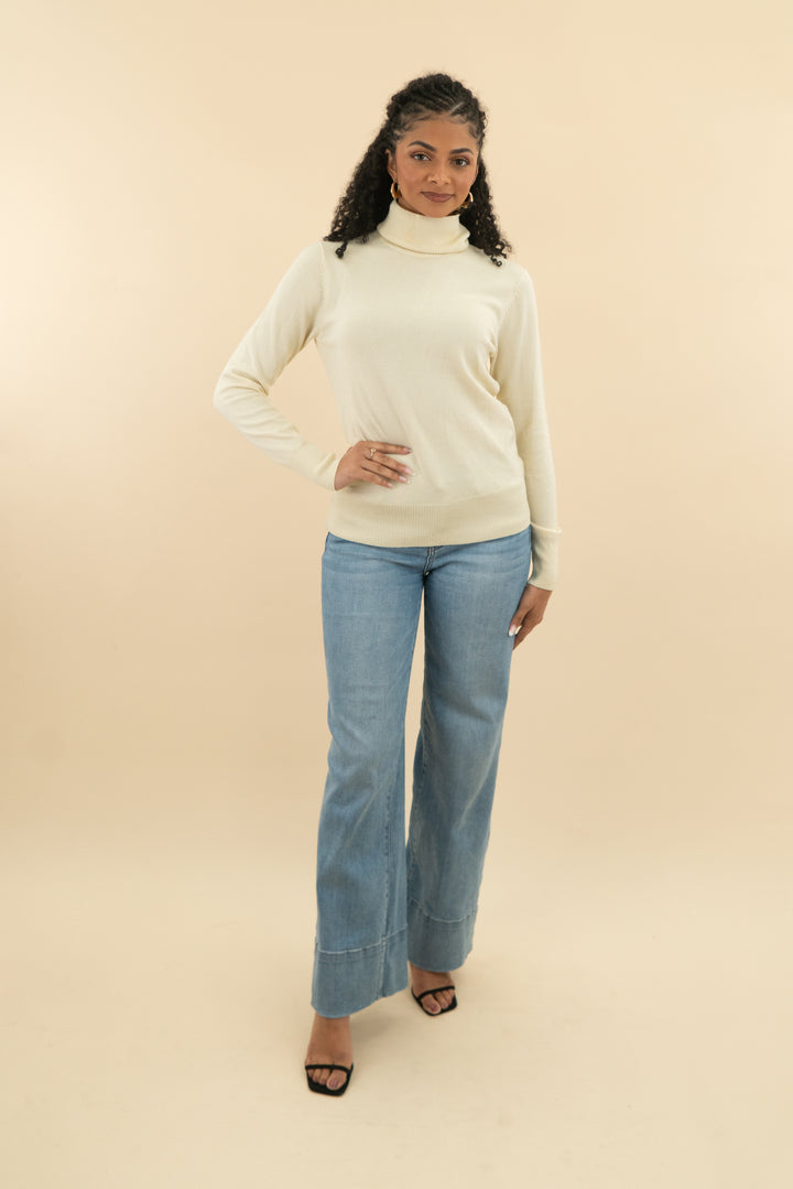 venus cream turtleneck sweater (m; retail $59)