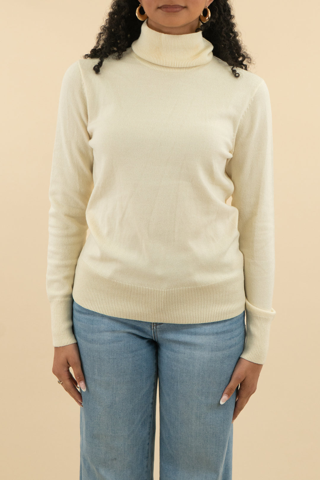 venus cream turtleneck sweater (m; retail $59)