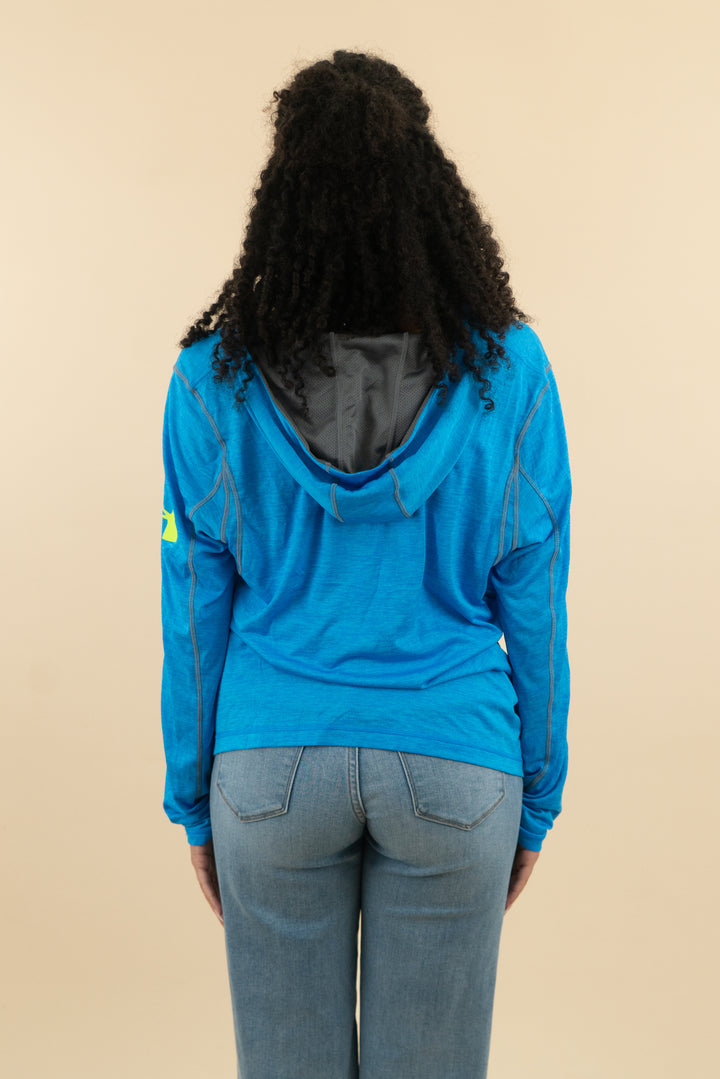 under armour blue hooded zip jacket (m; retail $74)