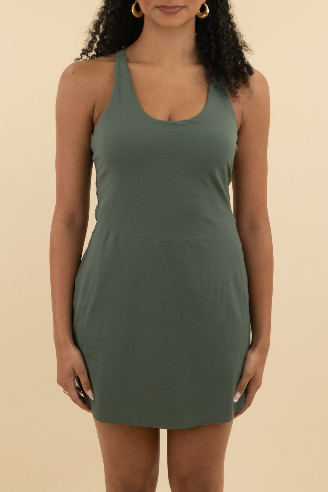 rhone army green athletic dress (m; retail $118)