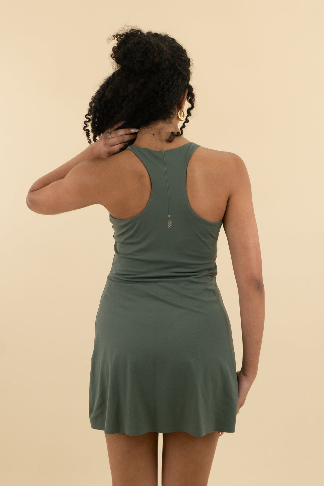 rhone army green athletic dress (m; retail $118)