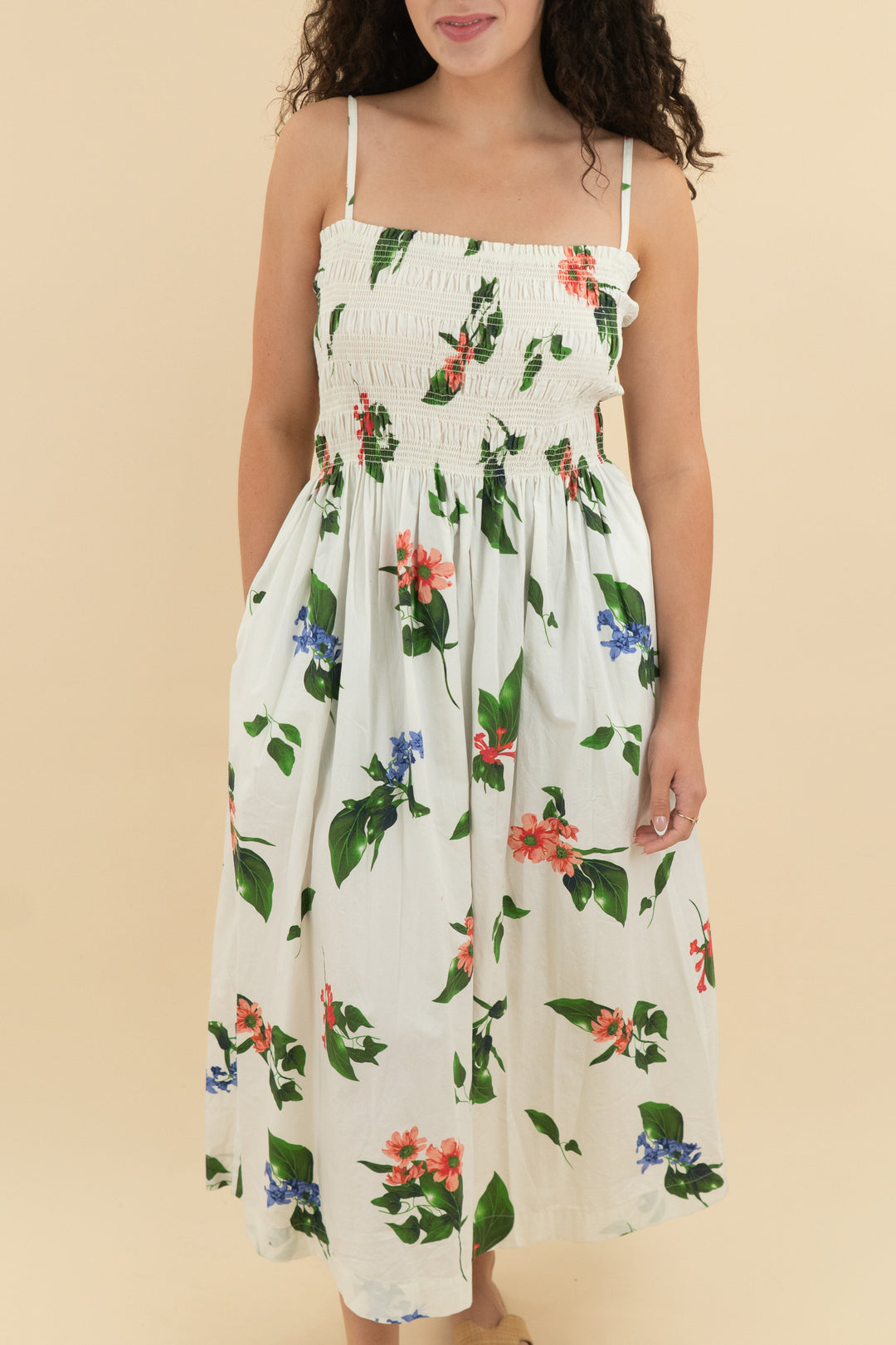 scoop white floral maxi dress NWT (m; retail $30)