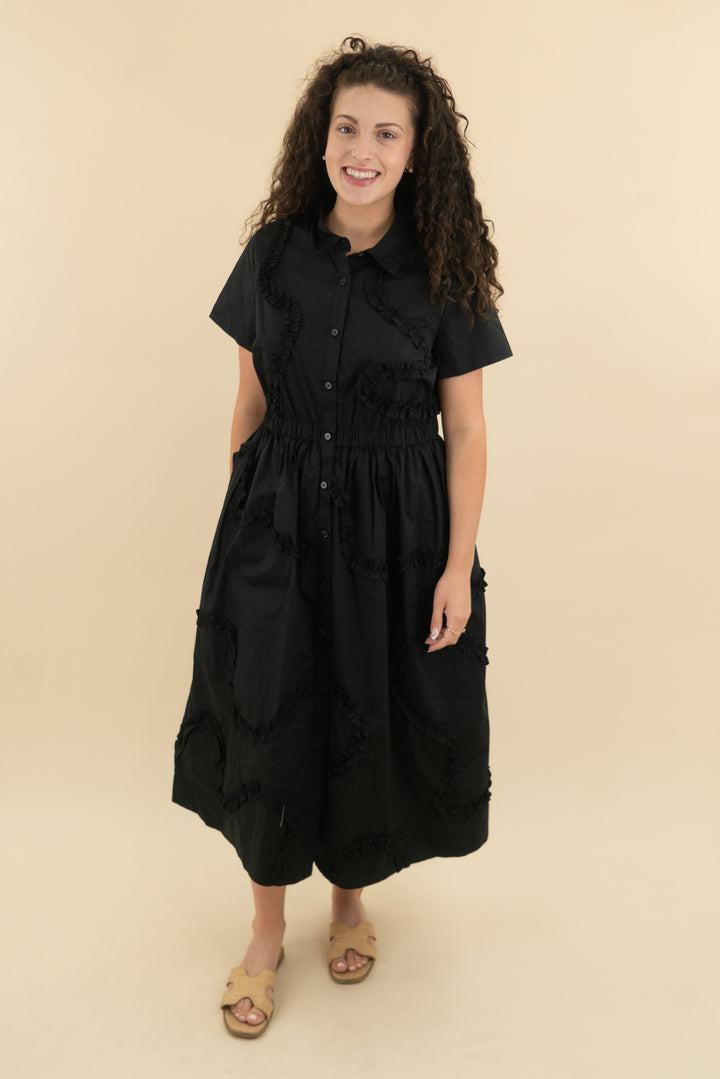 kate spade x target black textured button up maxi dress nwt (m; retail $48)