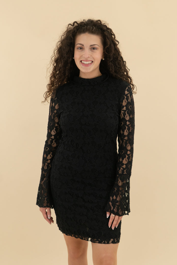 i.n.c black lace turtleneck dress (m; retail $89)