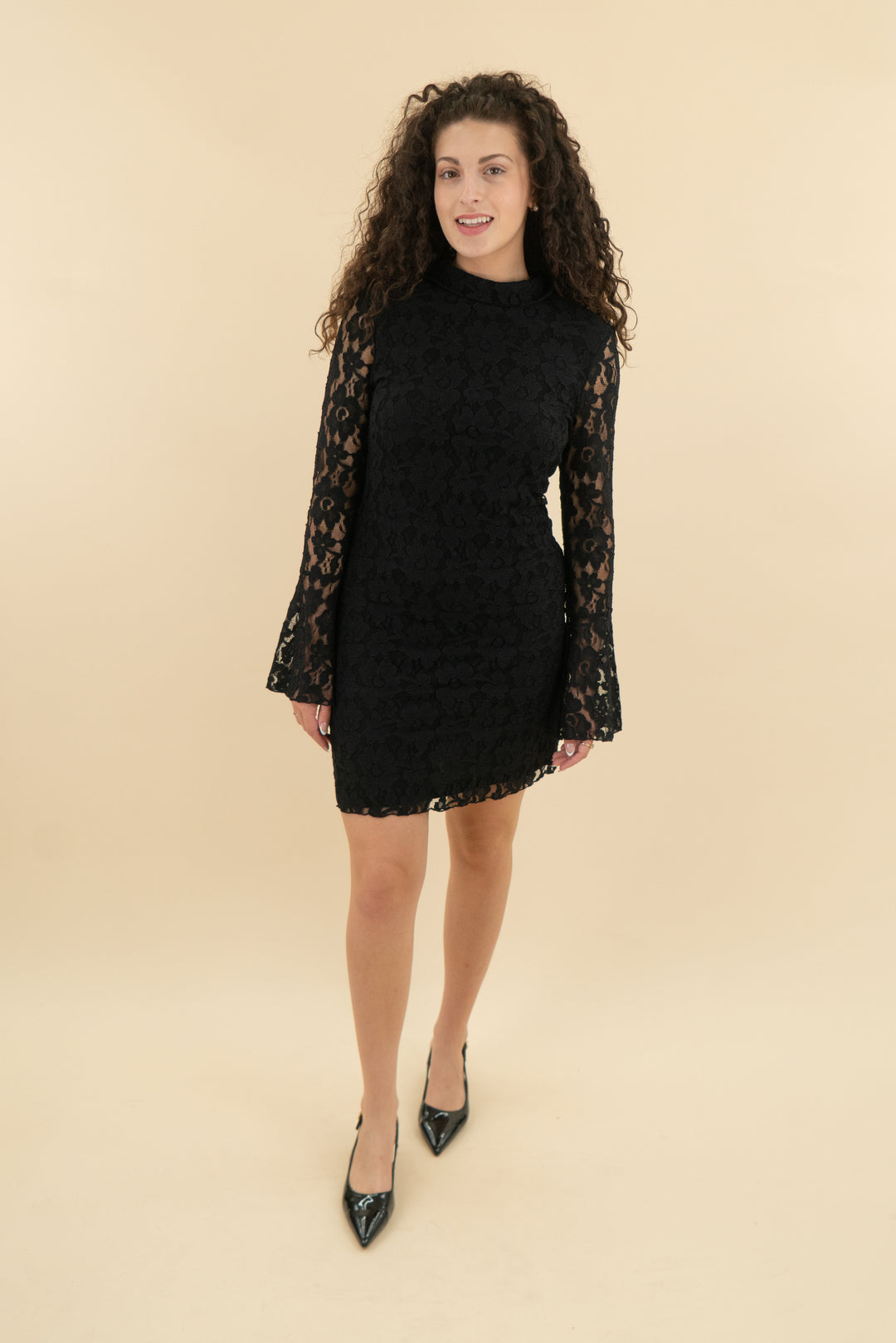 i.n.c black lace turtleneck dress (m; retail $89)