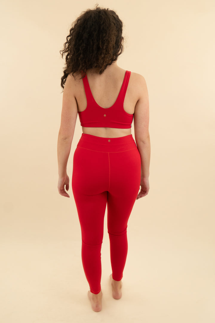 spiritual gangster red and white striped activewear set (m; retail $188)