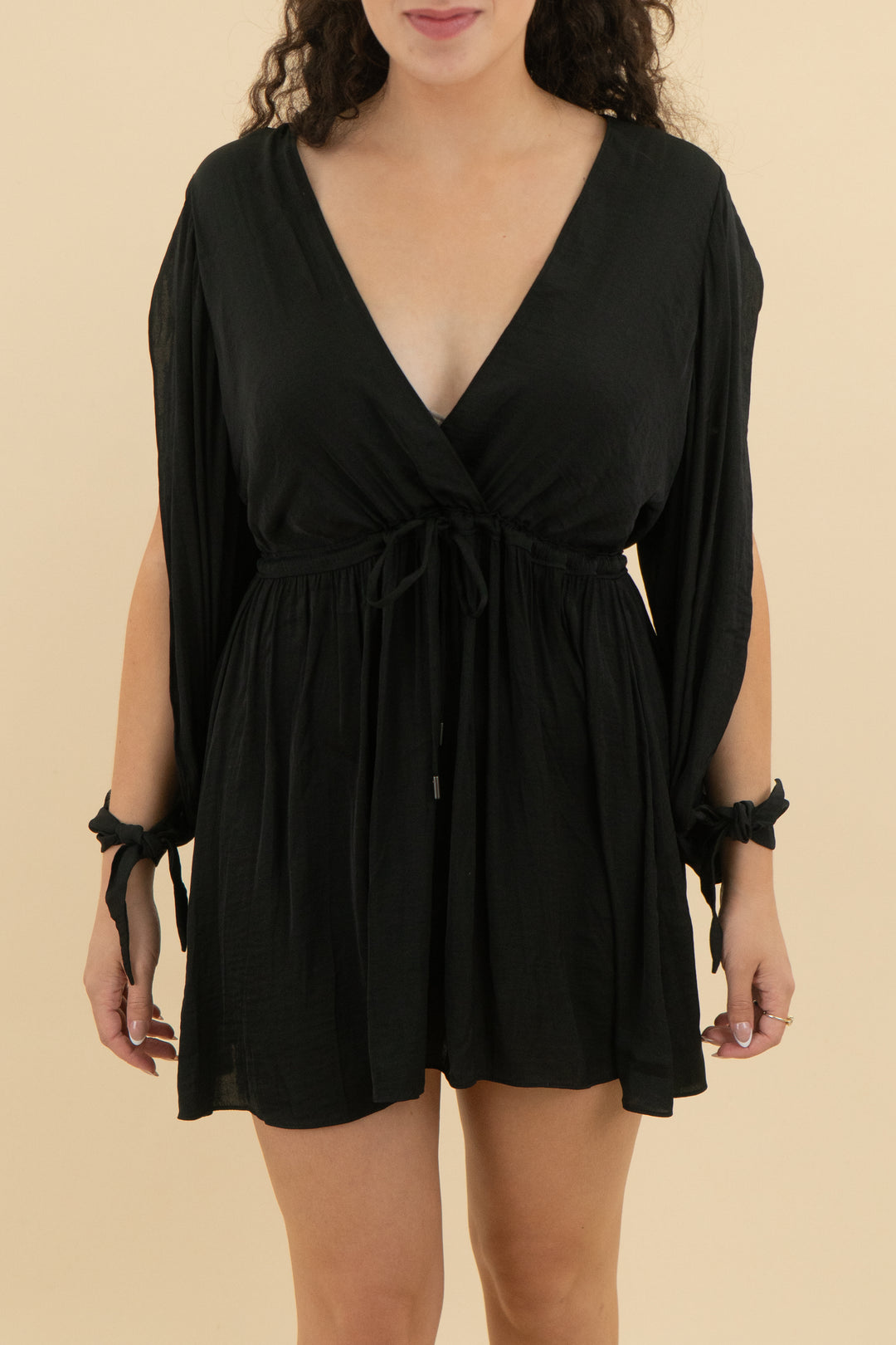 dolce vita black mini dress (m; retail price $130)