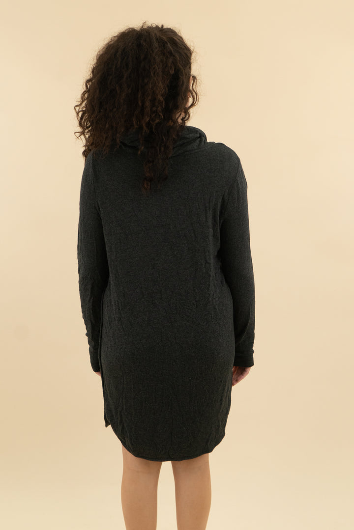 Lou & Grey Charcoal Funnel Neck Sweater dress(m; retail $74)