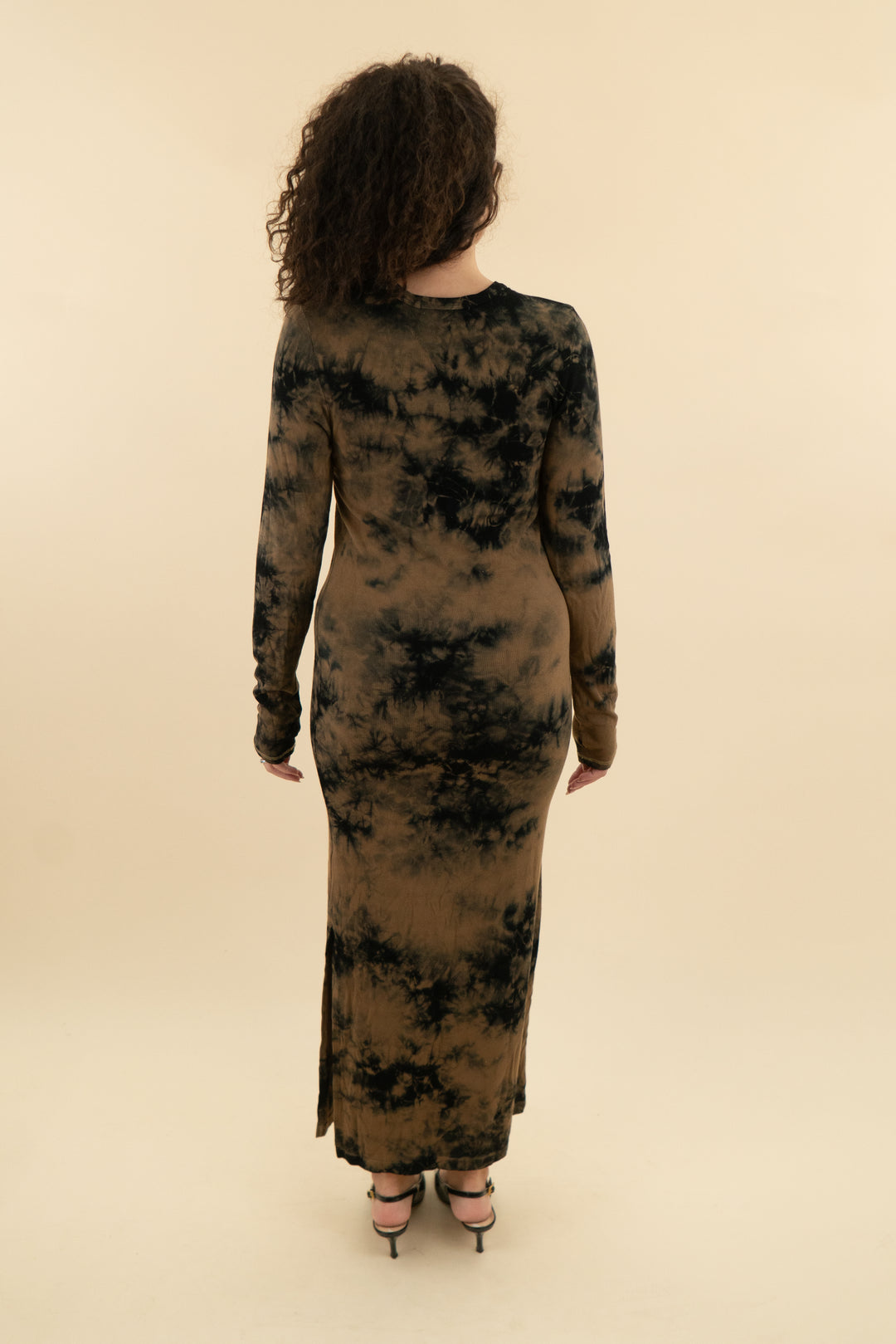 Electric Rose Brown & Black Tie Dye Maxi Dress (l; retail $195)