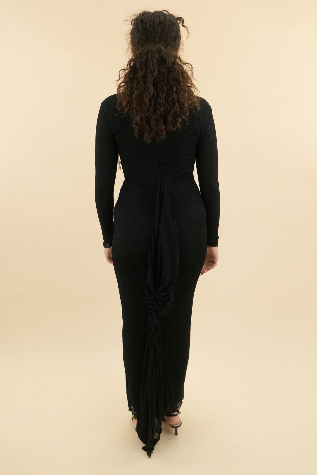 Jluxlabel black lace Maxi Long Sleeve nwt (m; retail $298)