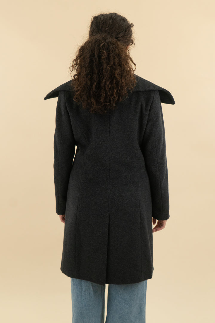 cole haan black wool coat (6; retail $328)