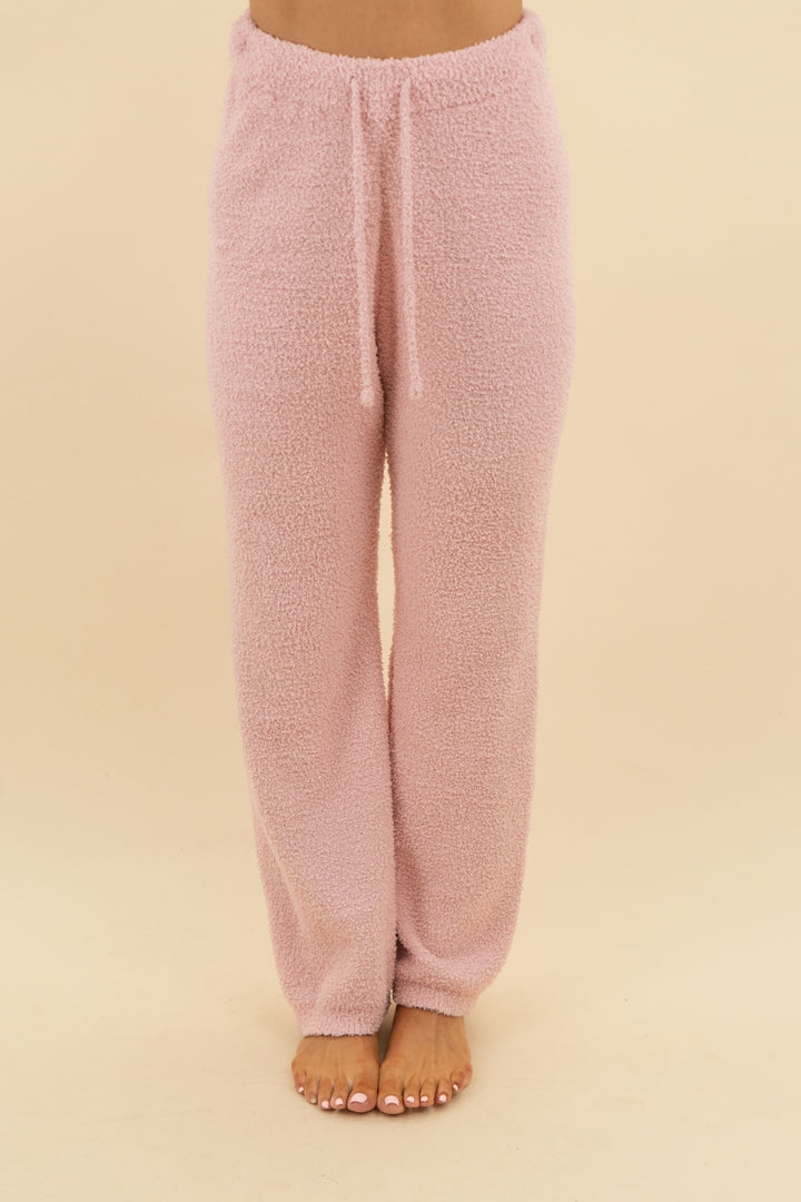 pink fuzzy sweatpants (m; retail $48)