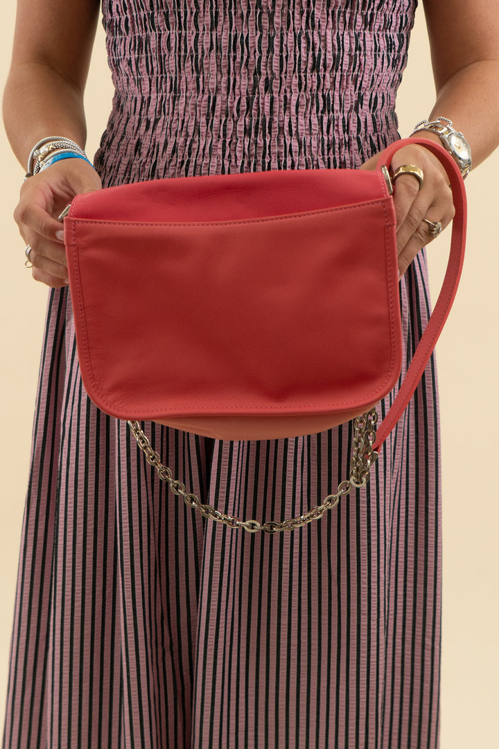 Longchamp Pink Dolce Night Shoulder Bag (retail $525)