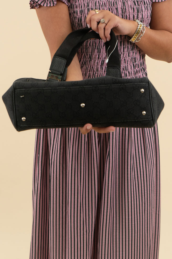 Gucci Black Denim Medium Pop Tote