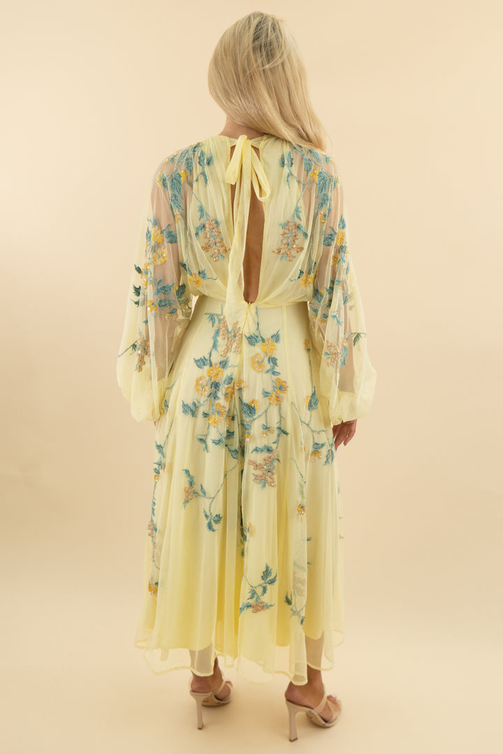 asos yellow and blue floral maxi (2)