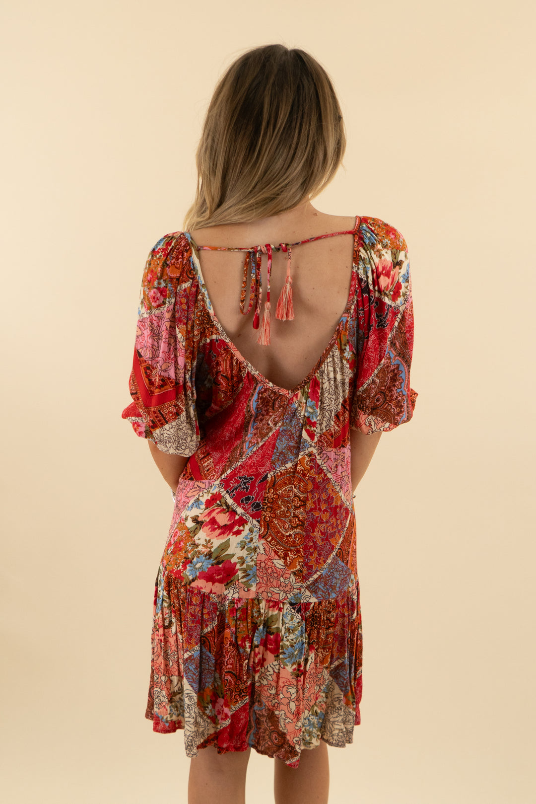 Love Stitch Red Pattern Mini Dress (s; retail $88)