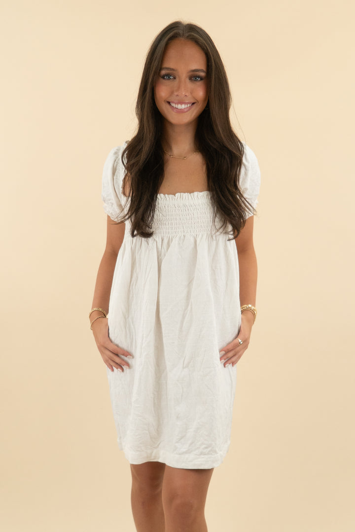 Faherty White Mini Dress (s: retail $178)