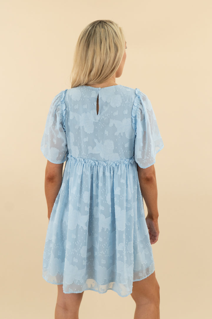 Aura Powder Blue Mini Dress (s: retail $58)