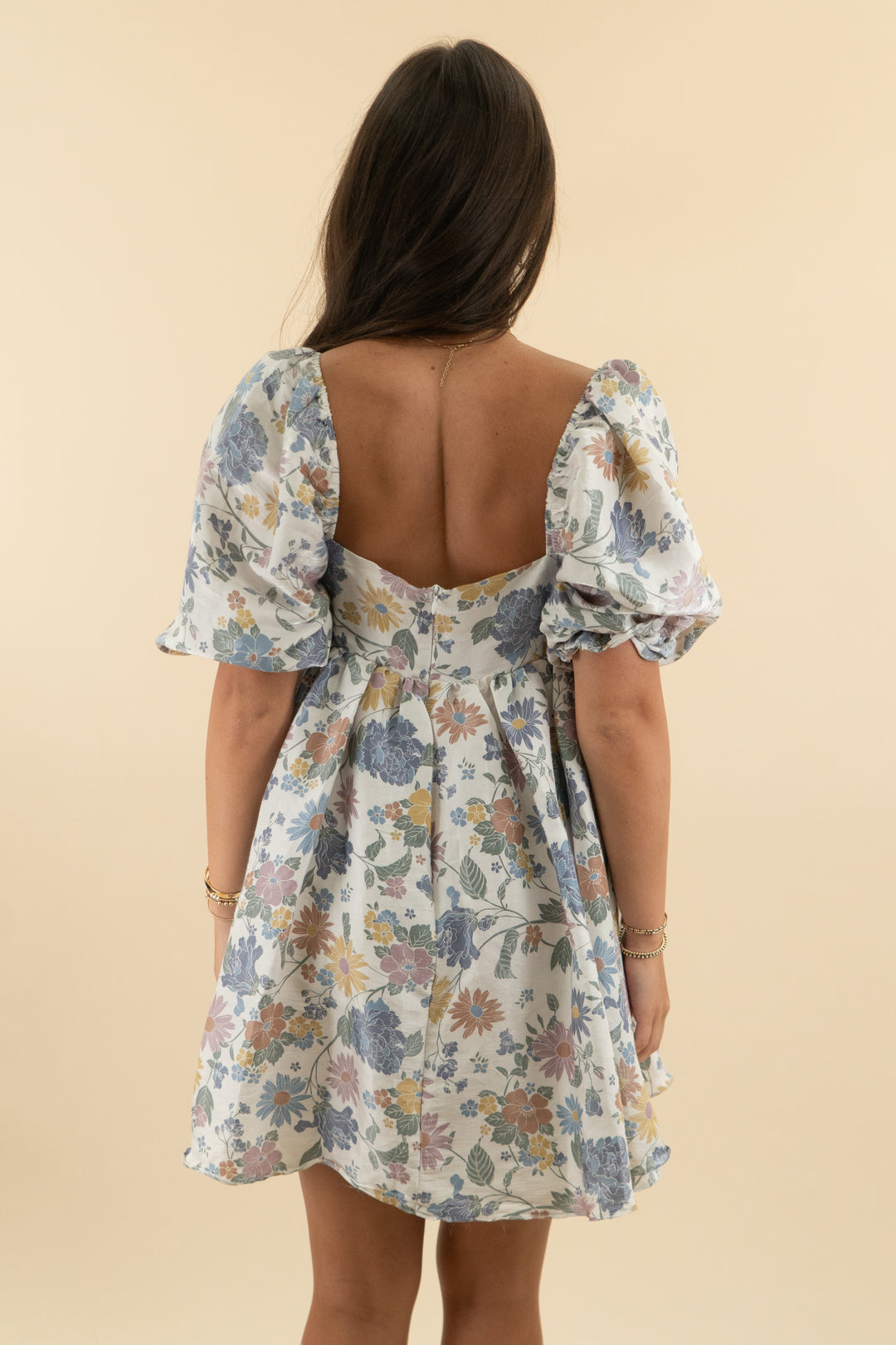 Storia Silver Metallic Floral Mini Dress (s: retail $98)
