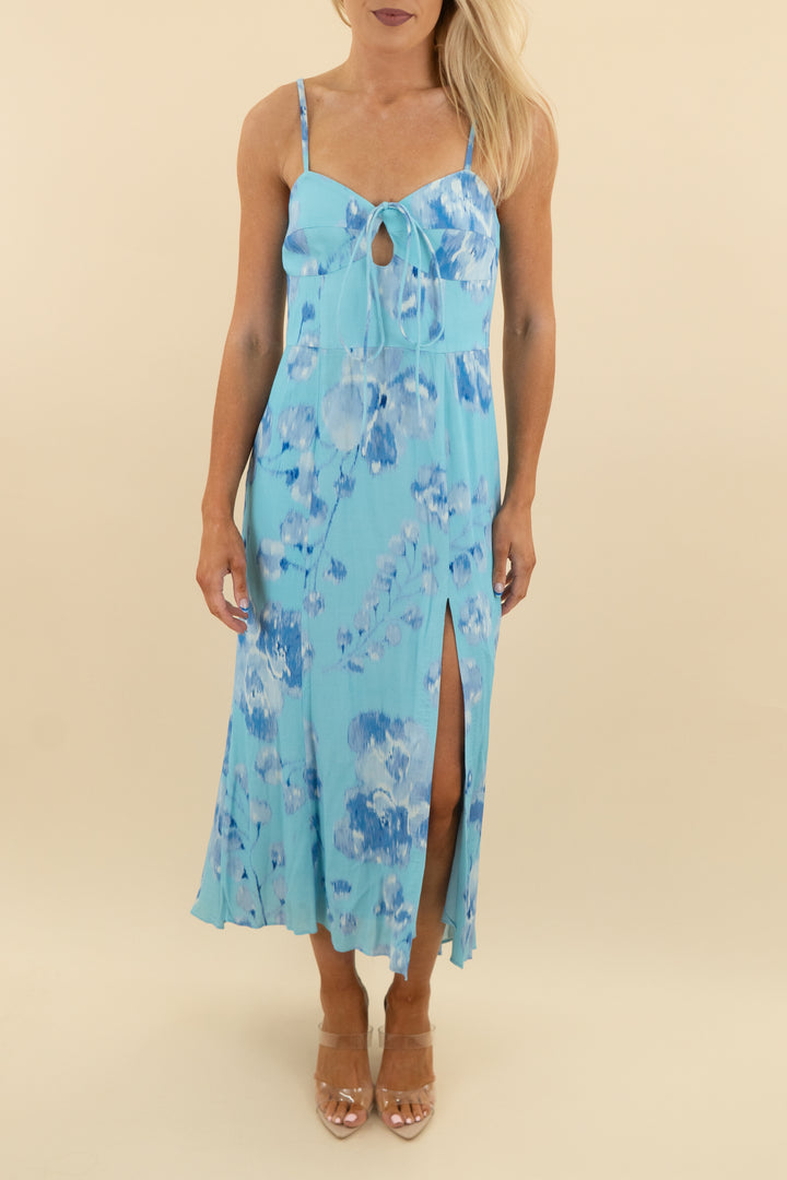 Hutch Blue Maxi Dress nwt (0: retail $297)