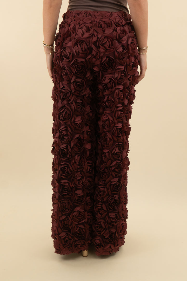 akira floral burgundy pant nwt (s; retail $75.90)