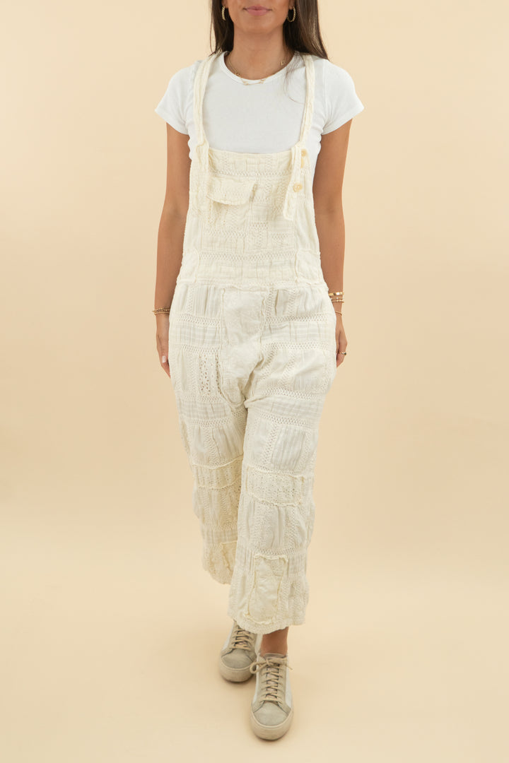 faded gypsy cream baggy overall (s/m)