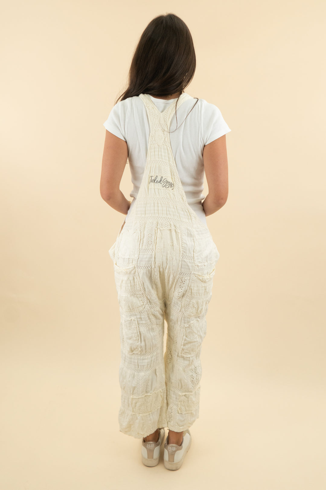 faded gypsy cream baggy overall (s/m)